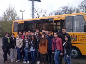 Elevii de la Liceul Teoretic ,,Mihai Eminescu" din Comrat în vizită la Galați